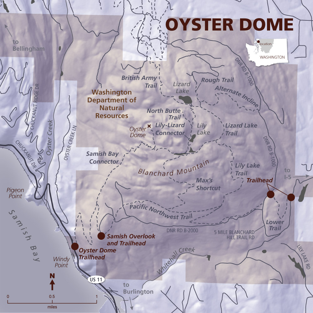 Oyster Dome Trail Map Wa100: A Washington Geotourism Website