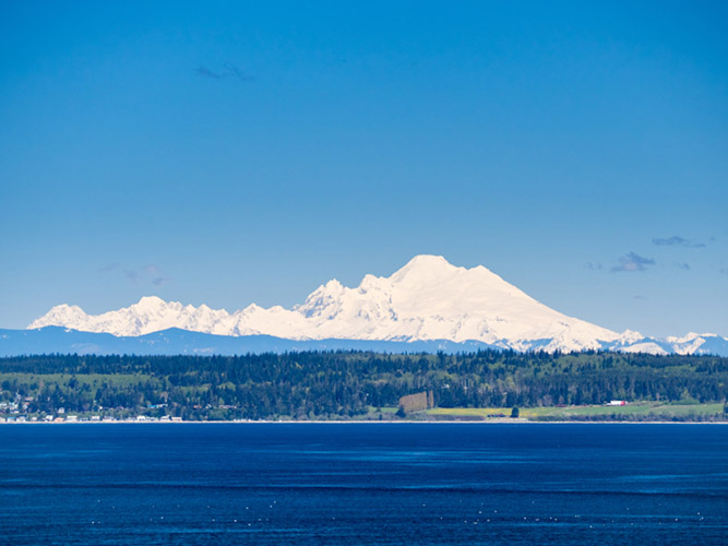 View of Mount Baker from Marrowstone Point
