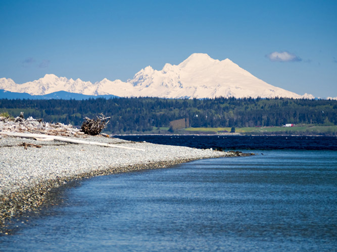 View of Mount Baker from Marrowstone Point