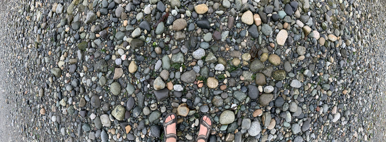 Beach cobbles in Fort Flagler State Park