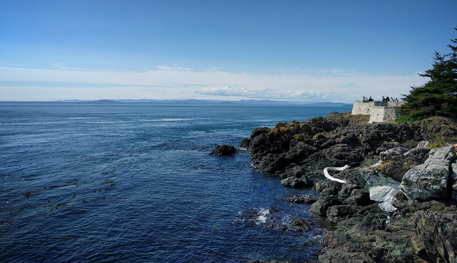 Coastline and Haro Strait at Lime Kiln Point
