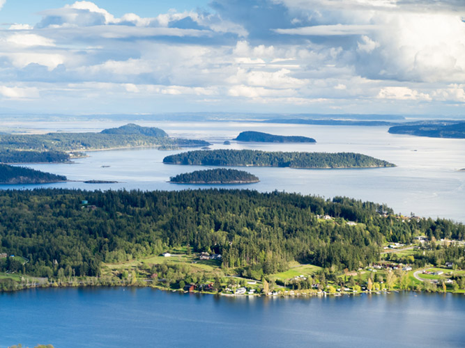 View toward Skagit Bay from Mount Erie