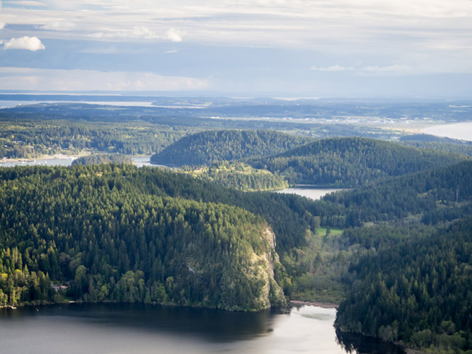 Undulating landscape of Fidalgo and Whidbey Islands