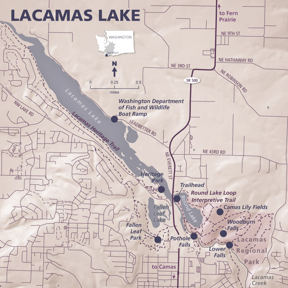 Lacamas Lake Trail Map Wa100: A Washington Geotourism Website