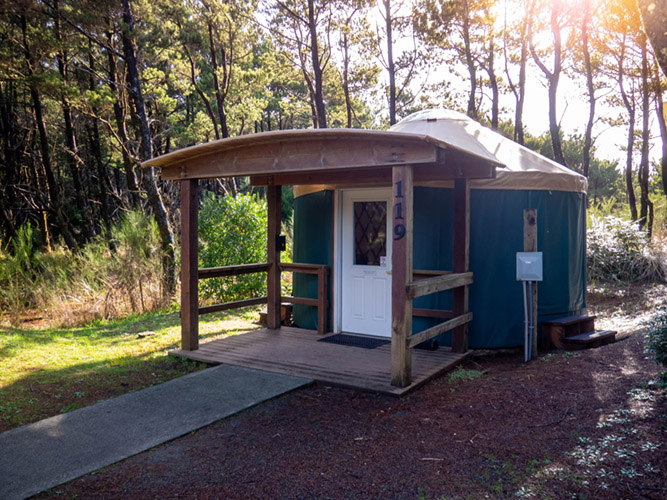 You can rent yurts for your stay at Grayland Beach State Park