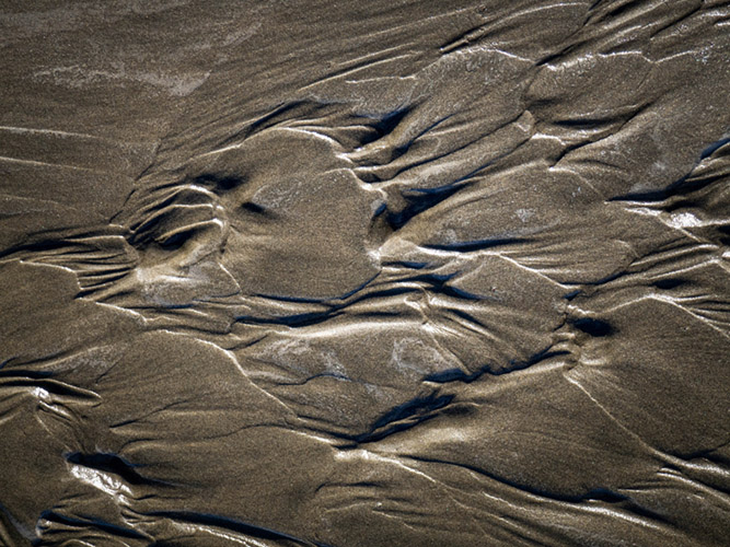 Sand patterns on Grayland Beach