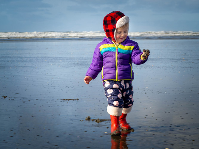 Wintertime fun at Grayland Beach