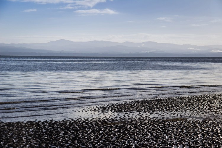 Willapa Bay and the Willapa Hills from Leadbetter Point